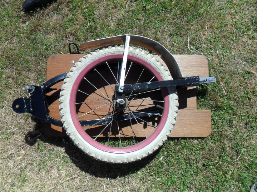 The trailer folded